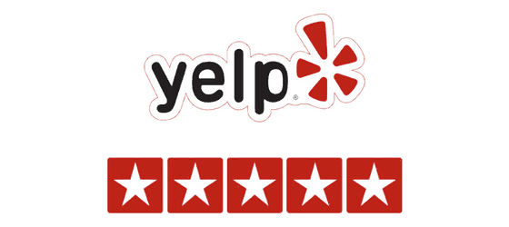Five-star rated on Yelp