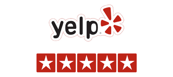 Five-star rated on Yelp